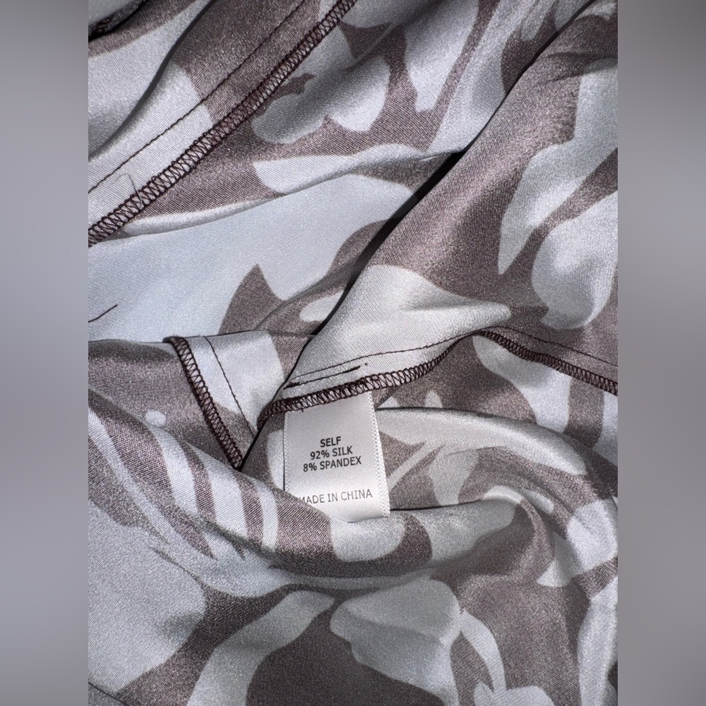 NEW LA LIGNE Floral Halter Neck Silk Midi Summer Dress Size L - Picture 7 of 9